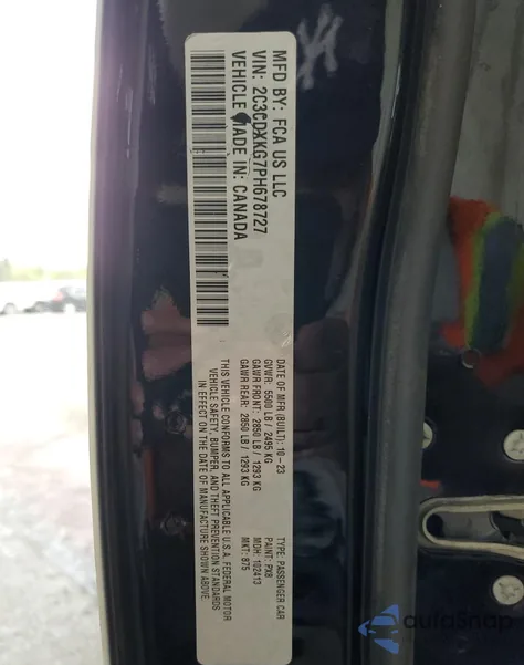 2023 Dodge Charger Police from USA, damaged, VIN 2C3CDXKG7PH678727